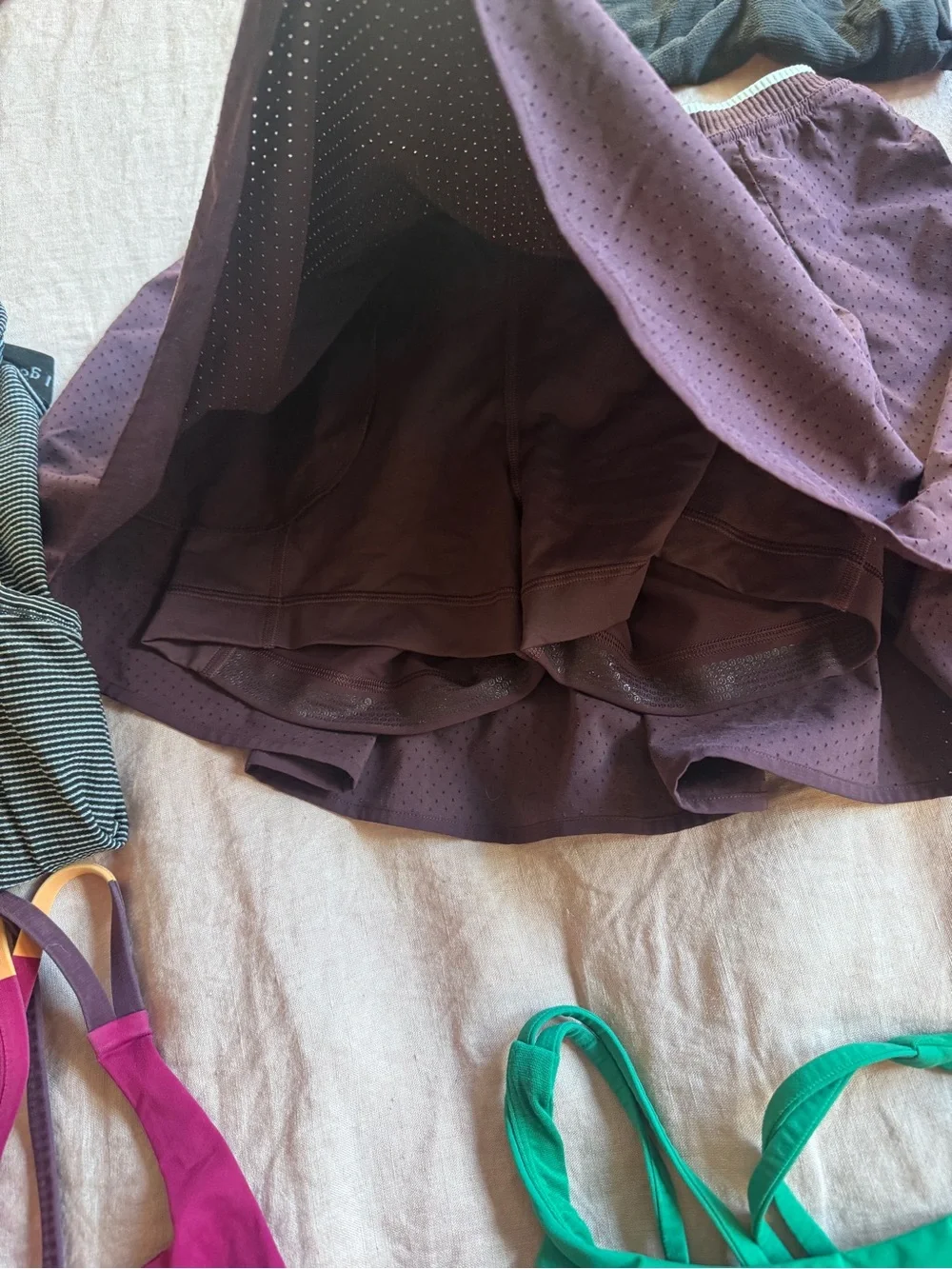 lululemon athletica sports bras, tops and skort
